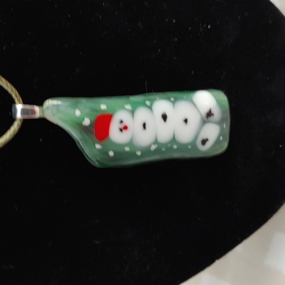 Snowman necklace and earrings